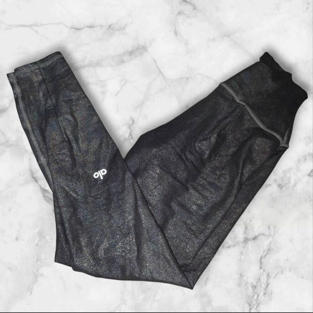Alo Black Sparkle Leggings Size XS